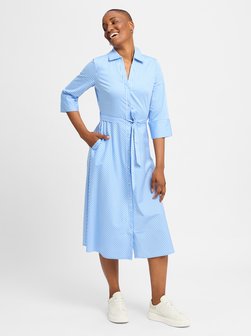 Artikelbild Damen Blusenkleid von zero in hellblau weiß gestreift