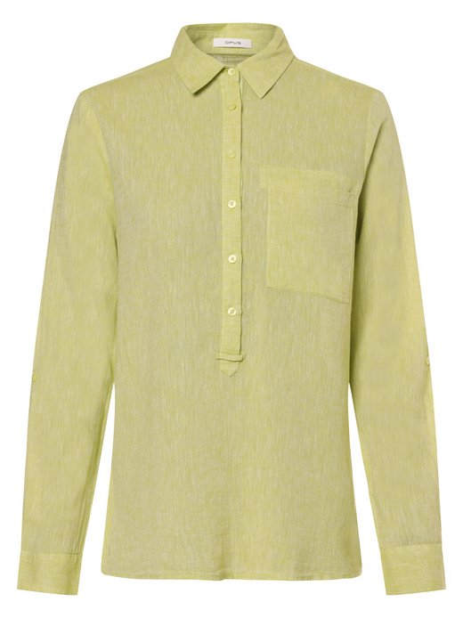Damen Blusenshirt mit Leinen-Anteil - Freppa