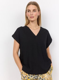 Damen Blusenshirt mit Leinen-Anteil - SC-Ina