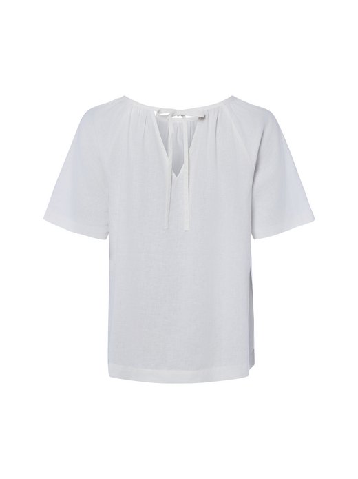 Damen Blusenshirt mit Leinen-Anteil