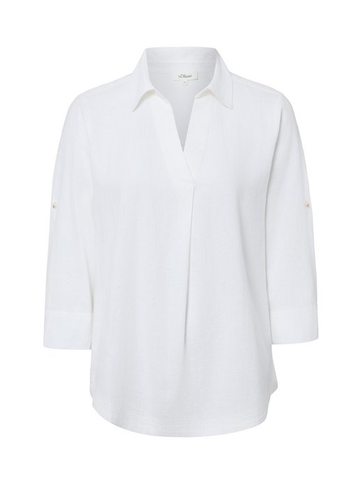 Damen Blusenshirt mit Leinen