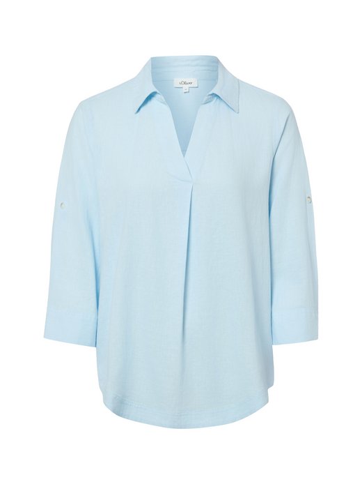 Damen Blusenshirt mit Leinen