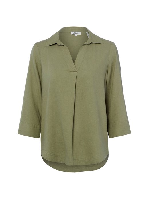 Damen Blusenshirt mit Leinen
