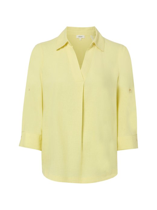 Damen Blusenshirt mit Leinen