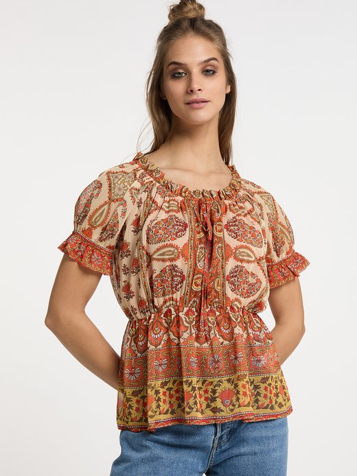 Damen Blusenshirt mit Rüschenärmeln