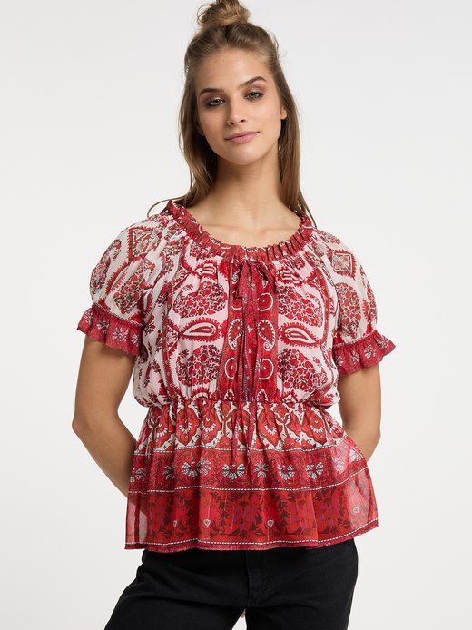 Damen Blusenshirt mit Rüschenärmeln