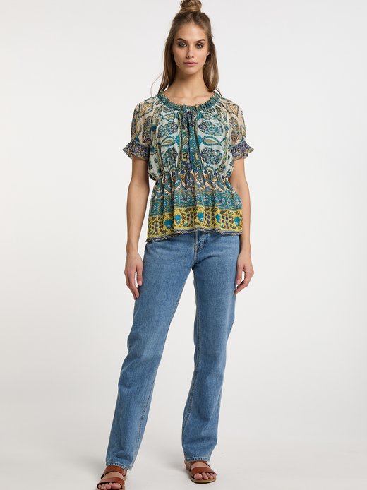 Damen Blusenshirt mit Rüschenärmeln