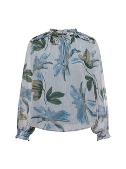 Artikelbild Damen Blusenshirt von zero in blau weiß gemustert