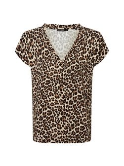 Artikelbild Damen Blusenshirt von zero in beige schwarz gemustert