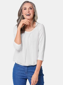 Artikelbild Damen Blusenshirt von Goldner in weiß uni