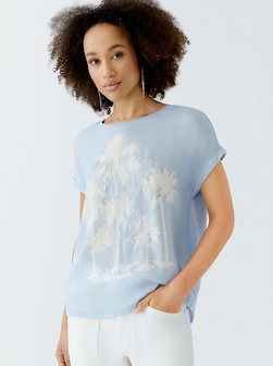 Artikelbild Damen Blusenshirt von Oui in hellblau bedruckt