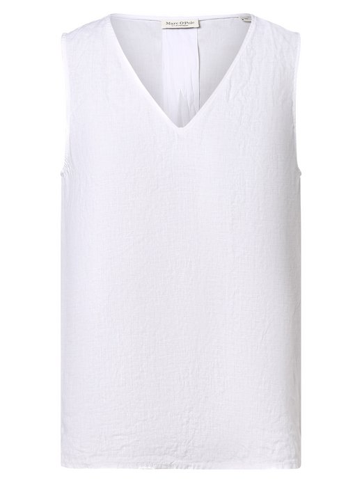 Damen Blusentop mit Leinen-Anteil