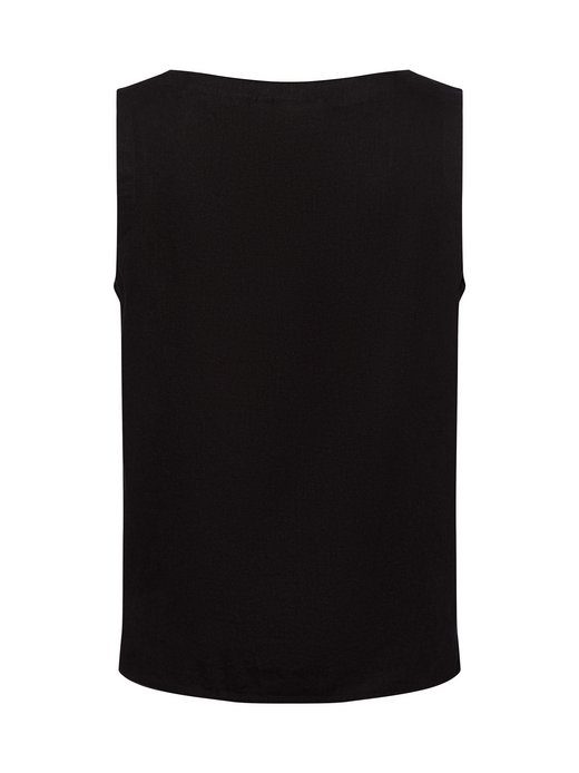 Damen Blusentop mit Leinen-Anteil