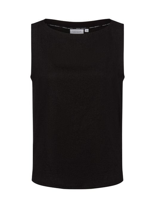 Damen Blusentop mit Leinen-Anteil