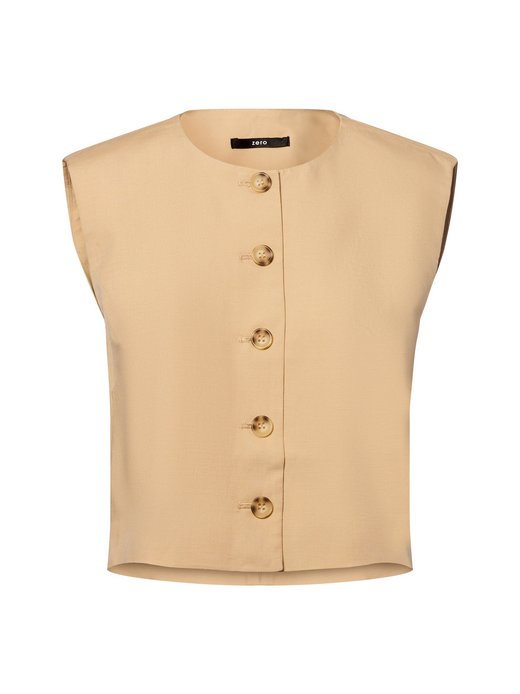 Damen Blusentop mit Leinen-Anteil
