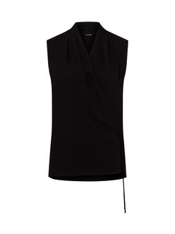 Artikelbild Damen Blusentop mit Leinenanteil von Someday in schwarz uni