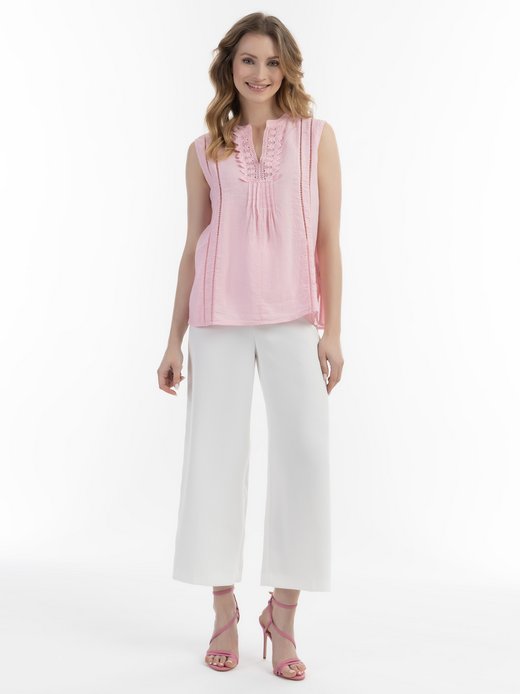 Damen Blusentop mit Spitze