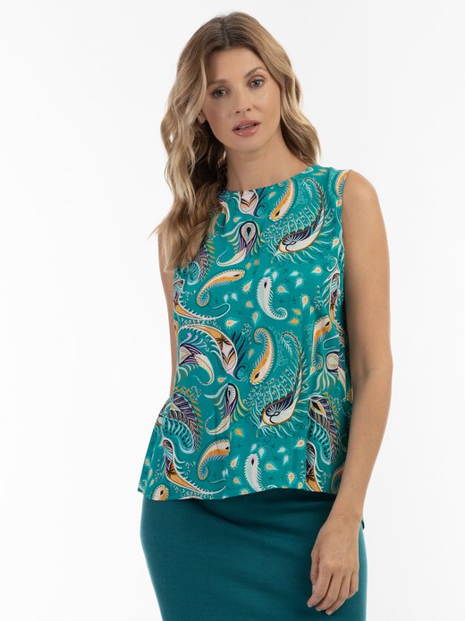 Damen Blusentop mit V-Ausschnitt