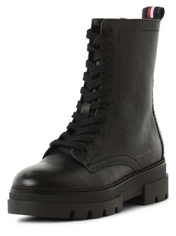 Artikelbild Damen Boots aus Leder von Tommy Hilfiger in schwarz uni