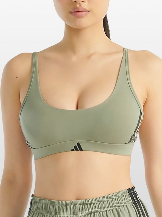 Damen Bralette  -  Sport Active Essentials Cotton 3 Stripes