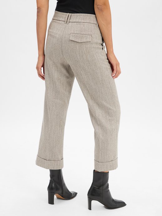 Damen Bundfaltenhose - Meeri herringbone