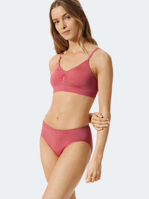 Damen Bustier  -  Seamless Rib V-Neck