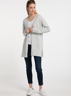 Artikelbild Damen Cardigan von Dreimaster in grau gestreift
