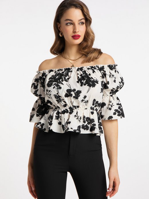 Damen Carmenbluse