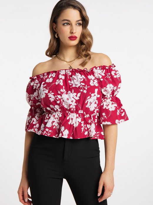 Damen Carmenbluse