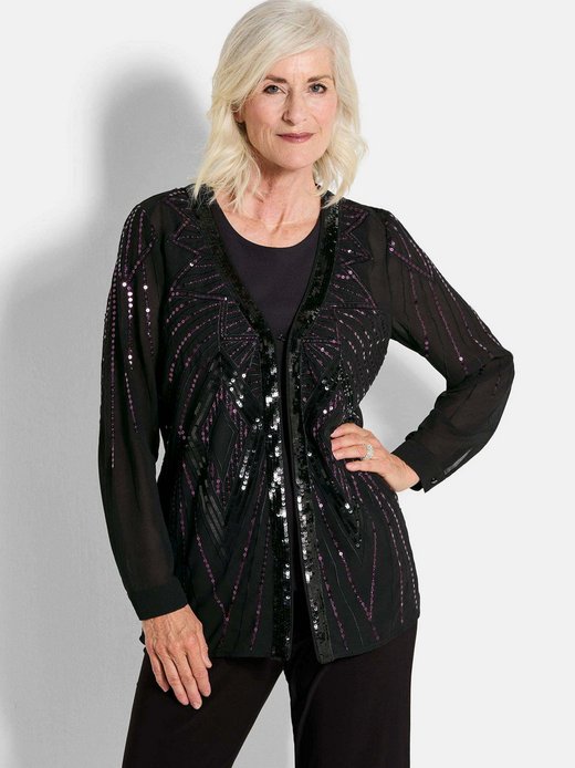 Damen Chiffon Blusen - Kurzgröße
