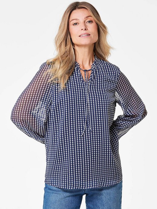 Damen Chiffon Blusen - Kurzgröße