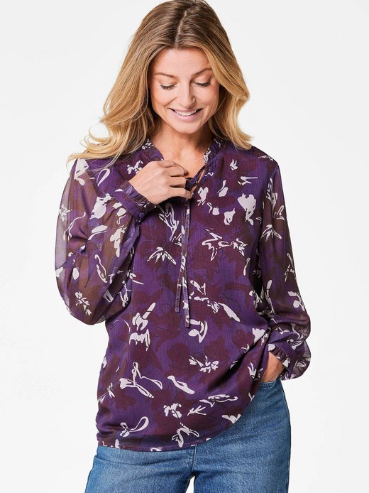 Damen Chiffon Blusen - Kurzgröße