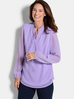 Damen Chiffon Blusen - Kurzgröße