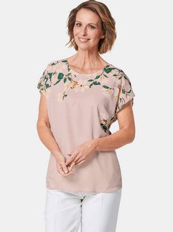 Damen Chiffon Blusen - Kurzgröße