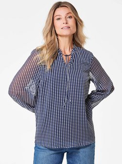 Damen Chiffon Blusen - Kurzgröße
