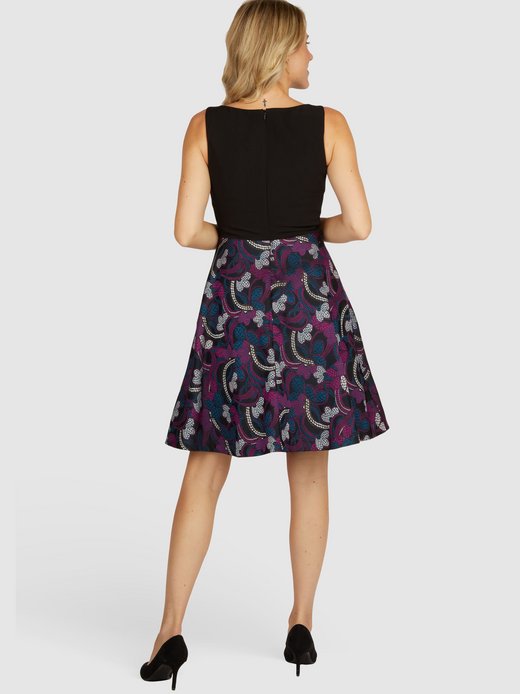 Damen Cocktailkleid Cocktailkleid mit Jacquardrock