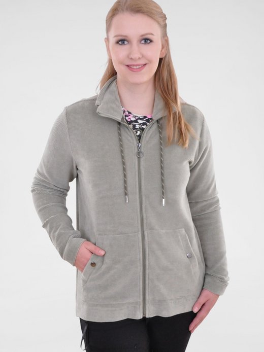 Damen Cord-Sweatjacke