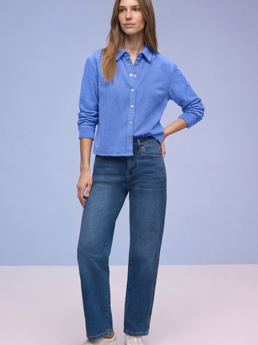 Damen Cordbluse