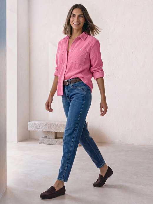 Damen Cordbluse