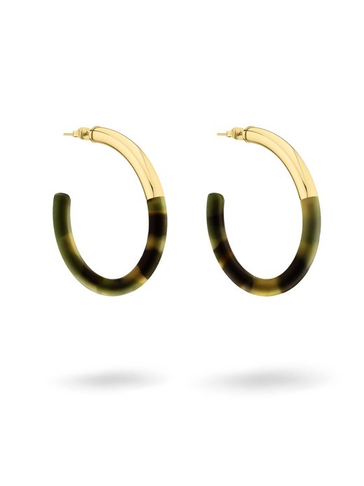 Damen Creolen  -  Acetat Statement