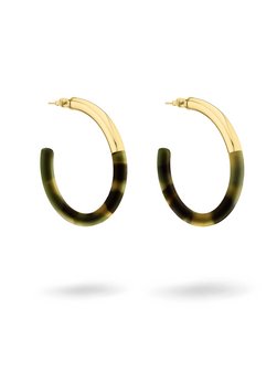 Damen Creolen  -  Acetat Statement