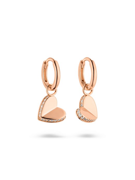 Damen Creolen  -  Folded Heart