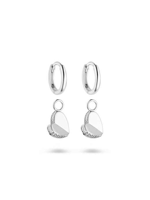 Damen Creolen  -  Folded Heart