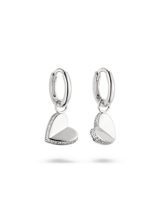 Damen Creolen  -  Folded Heart