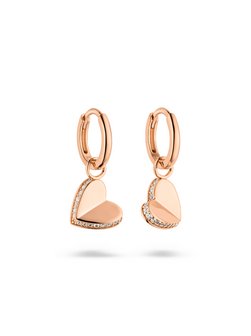 Damen Creolen  -  Folded Heart