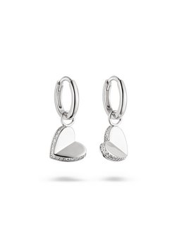 Damen Creolen  -  Folded Heart