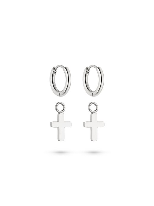 Damen Creolen  -  Modern Cross