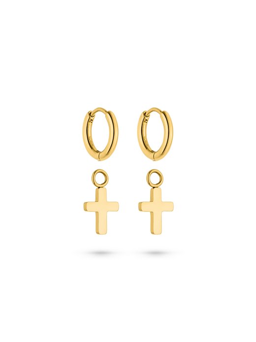 Damen Creolen  -  Modern Cross