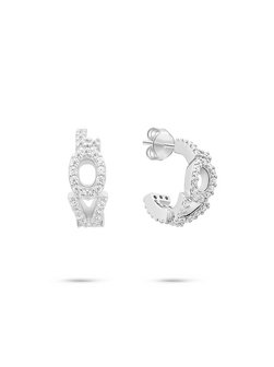 Damen Creolen  -  Silver Love Collection