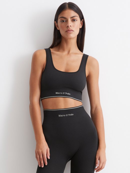 Damen Crop-Top  -  Seamless Waffle